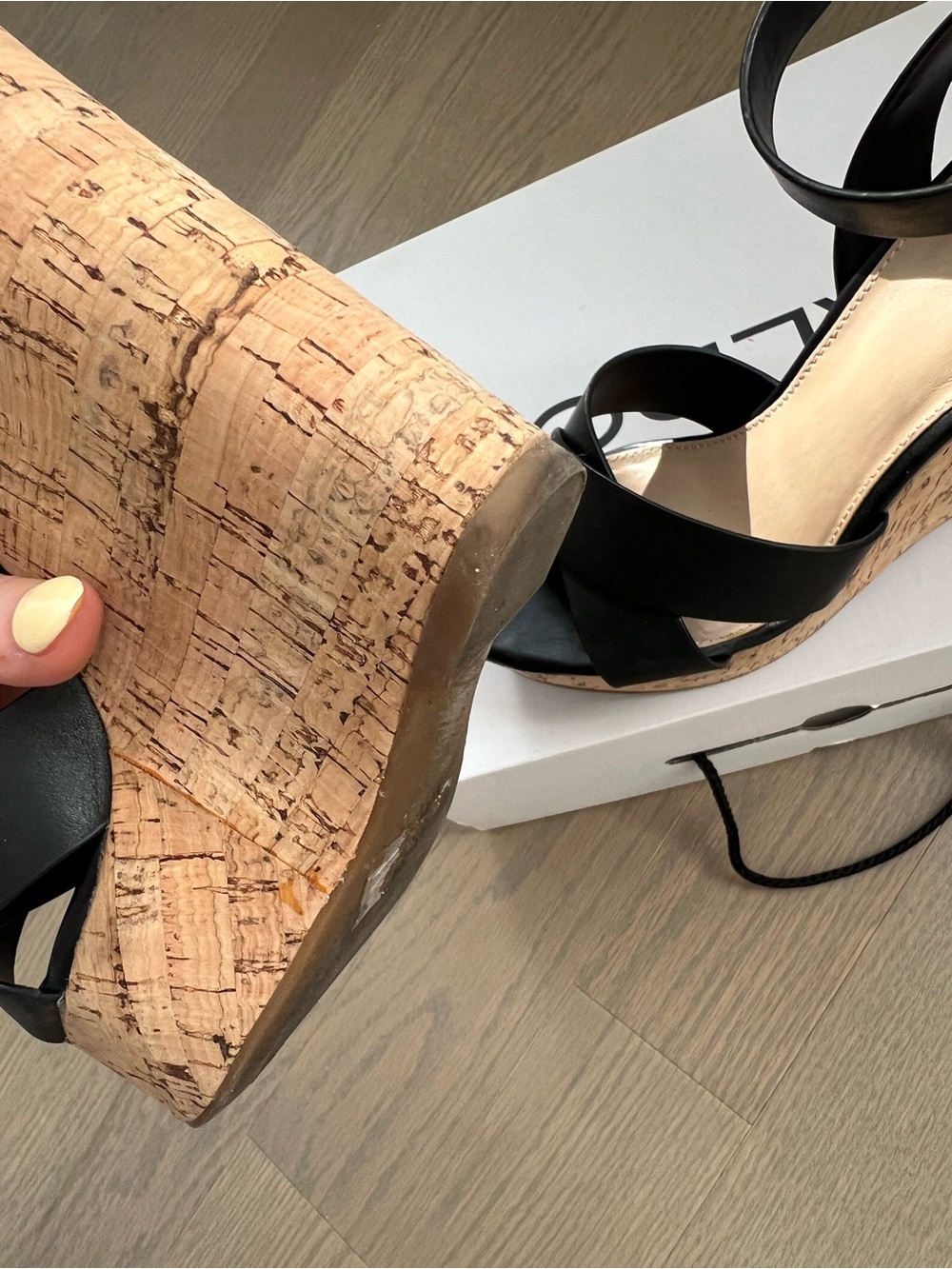 ALDO Wedge Heel Sandals with Ankle Strap - Picture 9 of 11